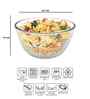Set of 1 Transparent Crystal Lead Free Glass 1.6L Serving Bowls