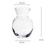 Set of 1 Transparent Crystal Lead Free Glass 220ml Glass Vases