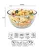Set of 1 Transparent Crystal Lead Free Glass 800ml Serving Bowls