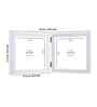 White Pvc Premium Foldable Tabletop 6X6 Inch Single Photo Frames