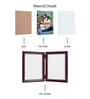 Wine & Gold Pvc Premium Foldable Tabletop 5X7 Inch Single Photo Frames