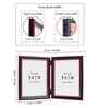 Wine & Gold Pvc Premium Foldable Tabletop 5X7 Inch Single Photo Frames