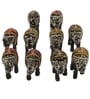 Set of 10 Multicolour Elephant Decorative Figurines for Home Decor