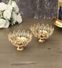 4 Inch Crystal Diyas (Set Of 2)
