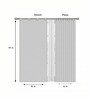 Olive Polyester Floral 7Ft Light Filtering Eyelet Door Curtains 2Pcs