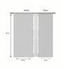 Coffee Silk Abstract 7Ft Light Filtering Eyelet Door Curtains 2Pcs