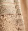 Gold Silk Abstract 7Ft Light Filtering Eyelet Door Curtains 2Pcs