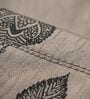 Grey Polyester Floral 7Ft Light Filtering Eyelet Door Curtains 2Pcs