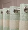 Olive Silk Abstract 7Ft Light Filtering Eyelet Door Curtains 2Pcs