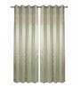 Olive Silk Abstract 7Ft Light Filtering Eyelet Door Curtains 2Pcs