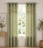 Olive Silk Abstract 7Ft Light Filtering Eyelet Door Curtains 2Pcs