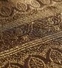 Coffee Polyester Floral 7Ft Light Filtering Eyelet Door Curtains 2Pcs
