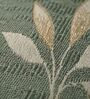 Olive Polyester Floral 9Ft Light Filtering Eyelet Long Door Curtains 2Pcs