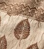 Cream Polyester Floral 9Ft Light Filtering Eyelet Long Door Curtains 2Pcs