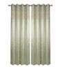 Olive Silk Abstract 9Ft Light Filtering Eyelet Long Door Curtains 2Pcs