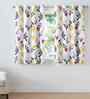 Multicolor Cotton Floral 5ft Window Curtains (2 Pcs)