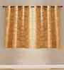 Mustard Cotton Floral 5ft Window Curtains (2 Pcs)