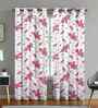 Multicolor Cotton Floral 7ft Door Curtains (2 Pcs)