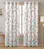 Multicolor Cotton Floral 7ft Door Curtains (2 Pcs)