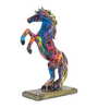 Set of 2 Abstract Multi Colour Horse Decor 6.2 Inch