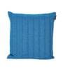 Blue Jute Striped 24x24 inches Cushion Cover (2Pc)
