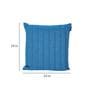 Blue Jute Striped 24x24 inches Cushion Cover (2Pc)