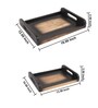 Set of 2 Acacia Wood Serving Tray