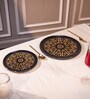 Set of 2 Acacia Wood Side Plate