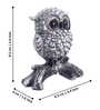 Set of 2 Antique Black and White Owl Figurines 3.4 Inch