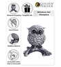 Set of 2 Antique Black and White Owl Figurines 3.4 Inch