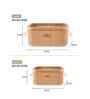Set Of 2 Beige Bamboo Oval Rattan Organiser