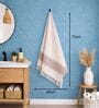 Set Of 2 Beige Cotton Bath & Hand Towels Set