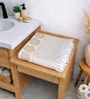 Set Of 2 Beige Cotton Bath & Hand Towels Set