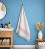 Set Of 2 Beige Cotton Bath Towels