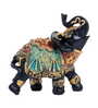 Set of 2 Black & Gold-Toned Elephant Figurine Showpiece Set of 2 Black & Gold-Toned Elephant Figurine Showpiece