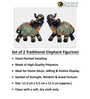 Set of 2 Black & Gold-Toned Elephant Figurine Showpiece Set of 2 Black & Gold-Toned Elephant Figurine Showpiece