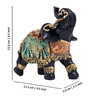 Set of 2 Black & Gold-Toned Elephant Figurine Showpiece Set of 2 Black & Gold-Toned Elephant Figurine Showpiece