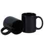 Set of 2 Black Ceramic Mugs