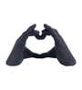 Set of 2 Black Modern Heart Shape Hand Showpiece-Vintage Finish