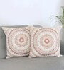 Set of 2 Blooming Mandala Throw Cushion Covers (18x18)