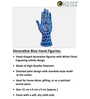 Set of 2 Blue & White Evil Eye Hand Showpieces 9 Inch