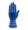 Set of 2 Blue & White Evil Eye Hand Showpieces 9 Inch