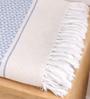 Set Of 2 Blue Cotton Bath & Hand Towels Set