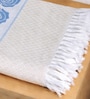 Set Of 2 Blue Cotton Bath & Hand Towels Set