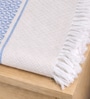 Set Of 2 Blue Cotton Bath Towels