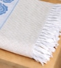 Set Of 2 Blue Cotton Bath Towels