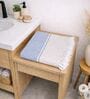 Set Of 2 Blue Cotton Bath Towels