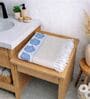 Set Of 2 Blue Cotton Bath Towels