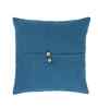 Set Of 2 Blue Cotton Slub Solid Cushion Covers