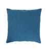 Set Of 2 Blue Cotton Slub Solid Cushion Covers
